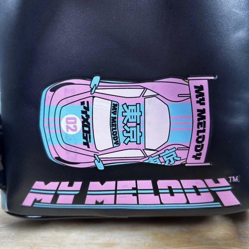 Loungefly Sanrio My Melody Tokyo Speed Mini Backpack‎ Iridescent Blue Race Car